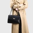 thumbnail image 3 of Alikpop Adult Unisex Faux Suede Hobo Shoulder Bag, Black, 3 of 6