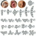 thumbnail image 2 of QQTDFG 16G Labret Lip Stud Piercing Internally Threaded Ear Piercing Monroe Piercing-Style I, 2 of 9