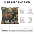thumbnail image 6 of Awypu Set of 2 Square Retro Brown Throw PillowCovers Rustic Lodge Bear Moose Decorative Throw Pillowcase for Home Sofa Soft Cushion Cases House Cabin Pine Nut, 6 of 6