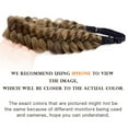 thumbnail image 4 of DIGUAN Messy Wide 2 Strands Synthetic Hair Braided Headband Classic Chunky Plaited Braids Elastic Stretch Hairpiece (Claybank), 4 of 5