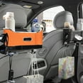 thumbnail image 2 of Pattern Diamond Multifunctional Car Seat Back Storage Box Car Back Seat Organizer with 2 Drink Cup Holder Car Seat Tissue Box and Storage Box with Hooks for Home and Travel, 2 of 3