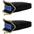 thumbnail image 2 of Set of 2 Vintage Soft Metallic Mesh Short Cigarette Case Purses (3mm, Black), 2 of 4