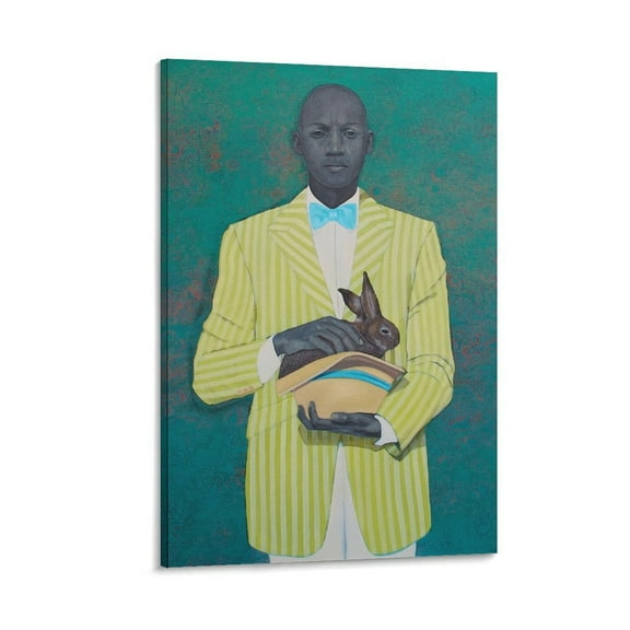 Amy Sherald-The Rabbit in The Hat (2009) Painting On Canvas Wall Art Poster Scroll Picture Print Living Room Walls Decor Home Posters 24x36inch(60x90cm)