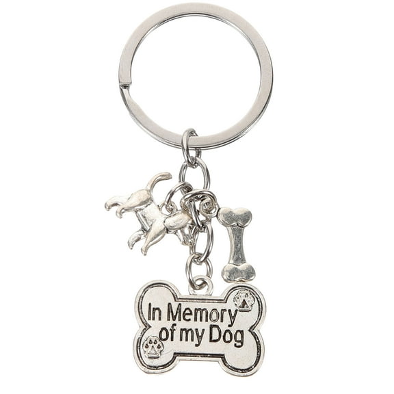 Pet Memorial Keychain Pet Keepsake Key Chain Dog Memorial Key Ring Pendant Metal Memorial Keychain