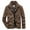 Coffee, variant on IROINNID Men's Bomber Jacket Long Sleeve Solid Color Casual Lapel Lamb Fleece Jacket Corduroy Plus Fleece Thickened Outwear Jackets