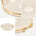 thumbnail image 2 of landege Round Tray Luxury Decorative Tray Coffee Table Tray Tea Cup Snack Tray Perfume Tray, 2 of 10