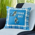 thumbnail image 3 of Fishing and Lake Themed Embroidered Decorative Pillow, 3 of 7