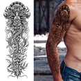 thumbnail image 1 of Tatuaje brazo completo brazo grande manga mangas Buda cuerpo arte completo falso tatuaje DQrwqpou Libre de BPA, 1 of 4
