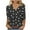 Black, variant on WRKEKC 3/4 Length Sleeve Womens Tops Plaid Print V Neck Loose Fit T Shirt Soft Fabric Comfortable Fit Daily Casual Outfit