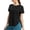 Black, variant on BALEAF Women's Short Sleeve Workout Tops Athletic Running Shirts Quick Dry T-Shirts Loose Fit Gym Yoga Tee UPF 50+ Navy Blue M