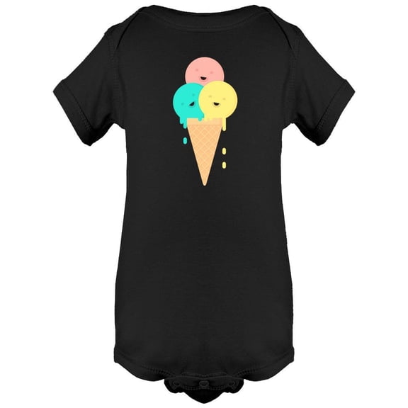 Cartoon Ice Cream Design Bodysuit Infant -Image by Shutterstock, 6 Months