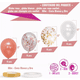 thumbnail image 2 of Paquete Globos Fiesta 60 Pzas De 12 Látex Decoracion Fiesta Rosa con Blanco, 2 of 5