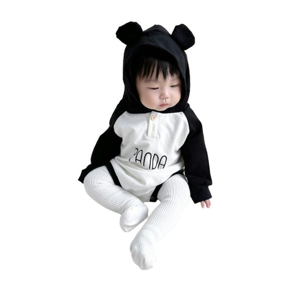 Godderr Newborn Baby Hoodie Jumpsuit Coat Autumn Infant Rompers Toddler Clothing Romper