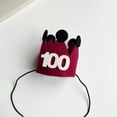 thumbnail image 3 of Red Crown First Birthday Felt Hat With Number 9 Decoration, Soft Felt Material - For Toddlers First Birthday Party, Photo Prop, Party Decor, Celebration Accessory - For 1St, 3 of 7