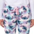 thumbnail image 4 of Disney Stitch Pajama Pants Women's Wink Face Checkered Fleece Lounge Bottoms Sleepwear, 4 of 6