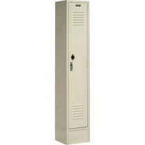Global Industrial 652164TN 12 x 18 x 60 in. Single Tier Paramount Locker with 1 Door Assembled, Tan
