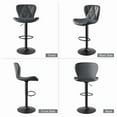 thumbnail image 7 of Daluvenix Modern Bar Stools Set of 2, Adjustable Swivel Counter Height Bar Chairs with Back, Faux Leather Upholstered for Kitchen Island, Dark Grey, 7 of 7