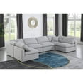 thumbnail image 7 of Meridian Furniture Indulge 199" Linen Fabric U-Shaped Modular Sectional in Gray, 7 of 7