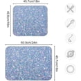 thumbnail image 3 of FREEAMG Light Blue Glitter Texture Dish Drying Mat for Kitchen Counter,Super Quick Absorbent Composite Sponge Dish Drying Pad,Heat Resistant Non-Slip Rack Tableware Mat, 18x24 Inch, 3 of 7
