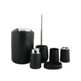 thumbnail image 1 of Wosthever Taza de cepillo de con boquilla galvanizada para almacenamiento de artículos de tocador de baño suministros de almacenamiento Juegos de accesorios de baño negro ZT-T223, 1 of 6