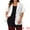 White, variant on DARING DIVA Women's Plus Casual Blazers Short Sleeve Notched Lapel Blazer Navy Blue 1X