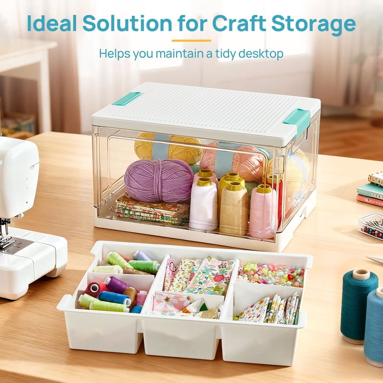 Sindcom 24-Qt Clear Storage Box With Building Baseplate Lid photo 4