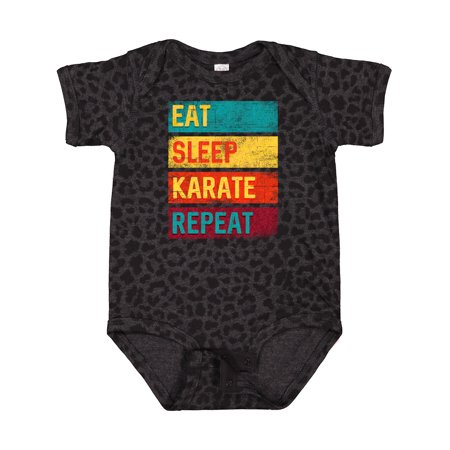 

Inktastic Eat Sleep Karate Repeat Gift Baby Boy or Baby Girl Bodysuit