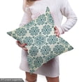 thumbnail image 4 of Ambesonne Winter Fabric by the Yard Upholstery, Mandala Style, 3 Yards, Teal Cream, 4 of 4