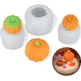thumbnail image 3 of Naiovety 3 unids/set distintivo molde de silicona 3D con forma de calabaza para velas DIY no es fácil de deformar o romper el molde Artesanía, 3 of 5