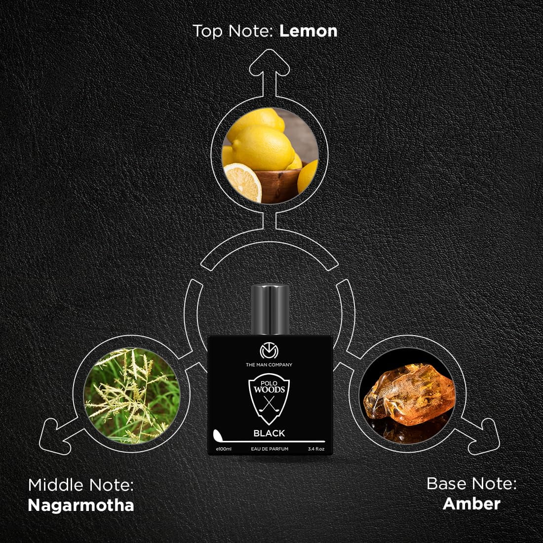 The Man Company Polo Black Perfume for Men Long Lasting