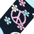 thumbnail image 4 of Crazy Socks Peace Signs Fun Print Novelty Crew Socks for Women, 4 of 6