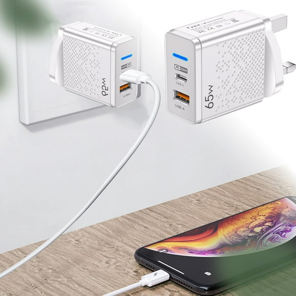 Chargeur USB PD Type-C - Design LED, Charge Rapide et Pratique pour le Voyage, pour Téléphones Intelligents et Tablettes