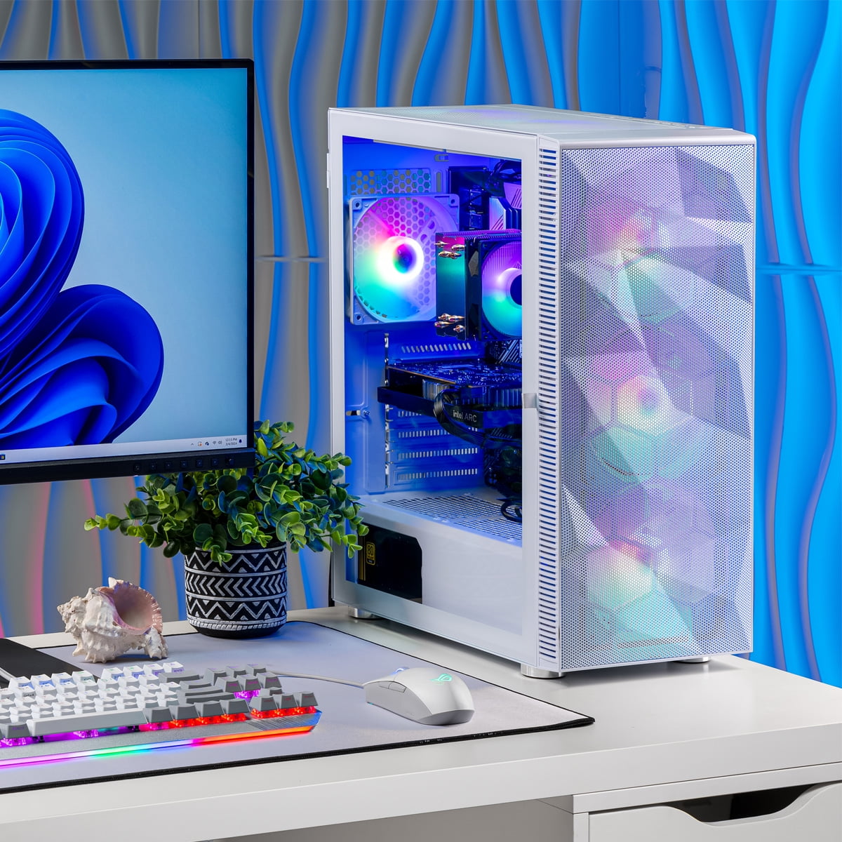 Skytech Gaming Storm Gaming PC, AMD Ryzen 5 5500 3.6GHz, NVIDIA RTX 5060 Ti 8GB VRAM, 1TB NVMe SSD, 16GB DDR4 RAM 3200, 650W GOLD PSU, WI-FI 5, Windows 11, Desktop