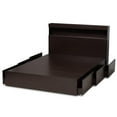 thumbnail image 6 of Bowery Hill Modern 6-Drawer Wood Queen Size Platform Storage Bed in Dark Brown, 6 of 11