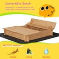 thumbnail image 4 of ChaoLink Kids Wood Sandbox with Cover, Spacious Play Area with 2 Bench Seats for Kids Sand Boxes in Garden, Beach Patio OutdoorWood, 4 of 8