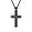 Black+Gold, variant on Two-Tone Diagonal Cross Necklace – Understated Luxury & Style, Unisex Christian Jewelry, Faith Symbol for Men and Women