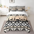 thumbnail image 2 of Castle Fairy Animal Bear Deer Bedding Comforter Set 7pcs for Female Men Women,Abstract Geometric Queen Bedding Sets Super Cozy,Boho Tribal Aztec Queen Sheet Sets,Luxury Bedroom Decor,Reversible, 2 of 8