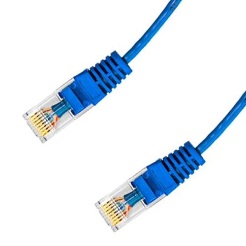 SyncWire Cat6 Ultra-Slim Ethernet Network Cable Bare Copper 28 AWG UTP cUL 5ft Blue