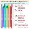 thumbnail image 2 of shiyou-Retractable Gel Pens Pastel Tones, Satin Barrel, Fine Point 18 Bright Color Pens for Bullet Style Journals, Notebooks, Planners, Calendars, & Drawing, Gel Pens for Home, Office & School, 2 of 4
