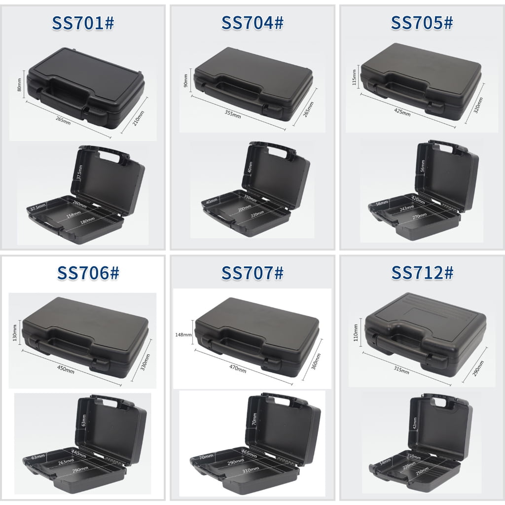Plastic Tool Storage Box Lightweight Design Case for Contractors and Handymen