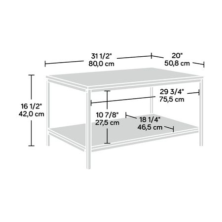 Sauder - North Avenue Concrete Coffee Table - Gray/Black