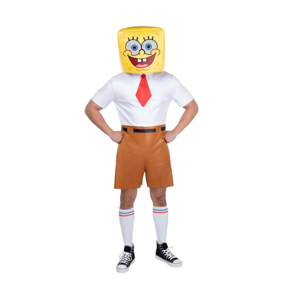 SpongeBob Men's SquarePants Halloween Costume Jumpsuit - Yellow Medium
