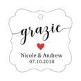 thumbnail image 1 of Darling Souvenir GRAZIE Thank You Wedding Favors Gift Paper Tag Custom Party Hang Tags-White-100 Tags, 1 of 1