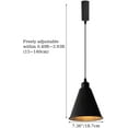 thumbnail image 4 of FSLiving J-Type Industrial Track Light, Juno Track Pendant Lighting Fixtures, Vintage Creative Ceiling Light Fixtures, Black Retro Chandelier, Track Mount for Dining Room, Bedroom, Kitchen(1 Pack), 4 of 8