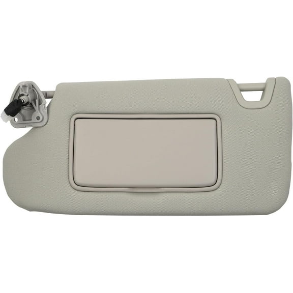 Gray Left Driver Side Sun Visor Compatible with Nissan Altima 2013 2014 2015 2016 2017 2018 with Mirror and Vanity Light Without Sunroof Replaces# 96401-3TA2A