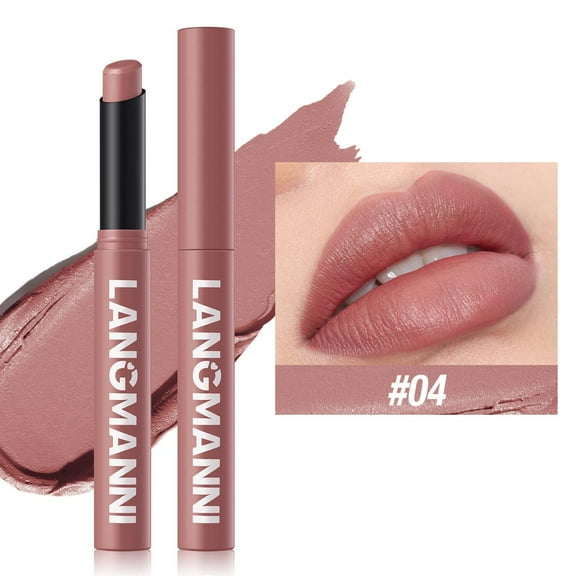 SDJMa Matte Lipstick,Non Stick Cup Matte Lipstick Waterproof, Smudge-proof, Matte Color, Creamy Formula For Soft, Non-Drying, Fuller-Looking LipsB
