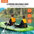 thumbnail image 2 of VEVOR Bateau Gonflable 3 Personnes en PVC avec Aviron en Aluminium et Pompe à Haut Débit, 2 of 9