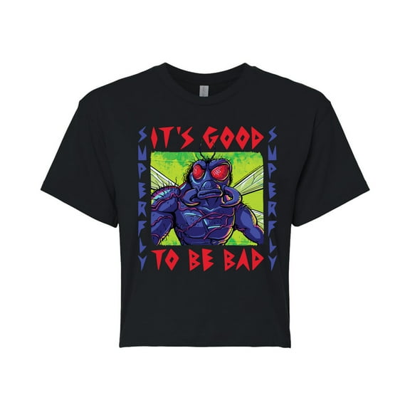 Teenage Mutant Ninja Turtles Mutant Mayhem  - Superfly Good To Be Bad - Juniors Cropped  T-Shirt