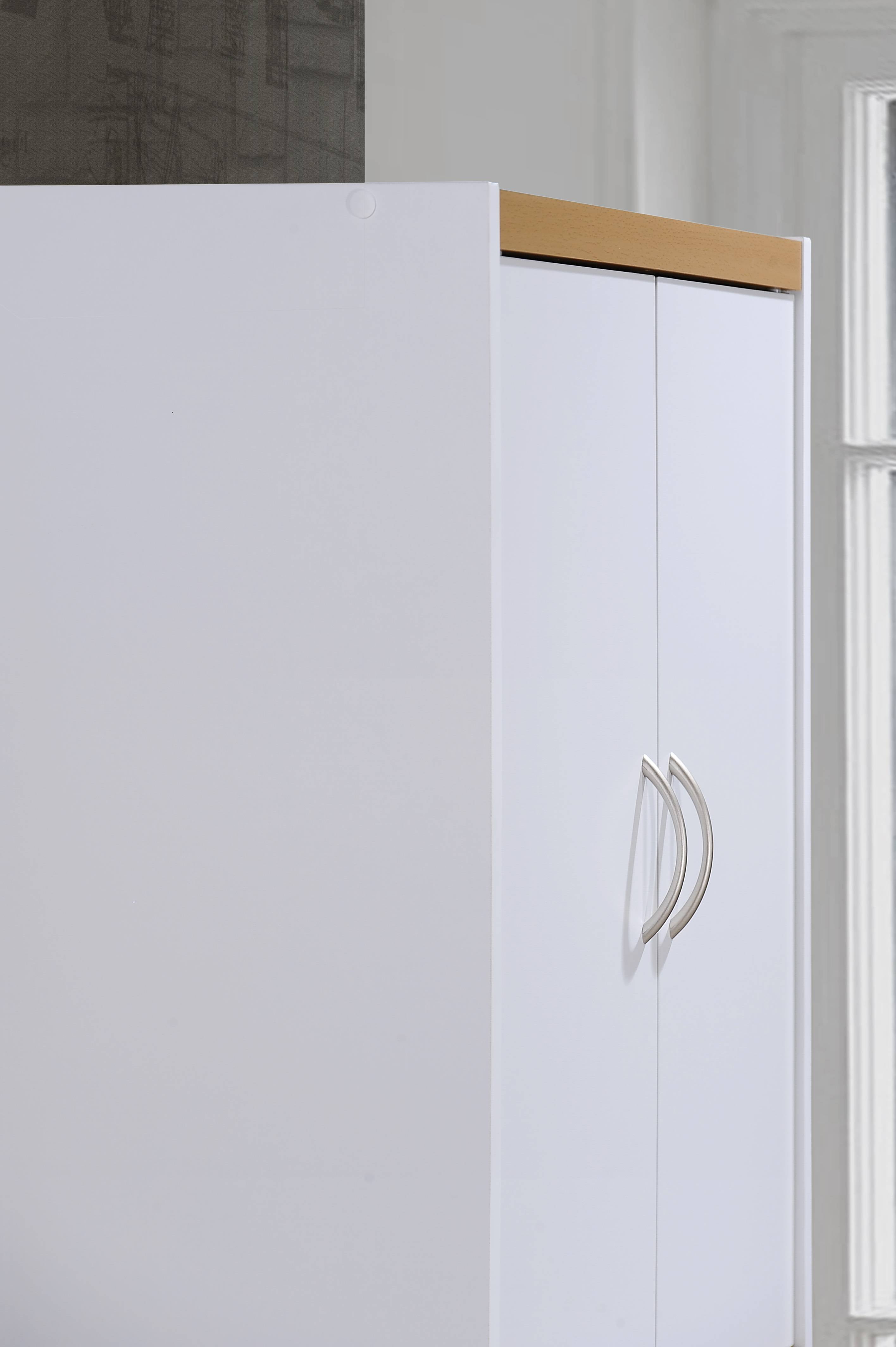 Hodedah 4 - Door Kitchen Pantry with 4 - Shelves, White