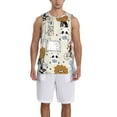 thumbnail image 4 of Easygdp Hand Drawn Animals Men's Mesh Basketball Jersey Quick Drying Sleeveless Shirts Fitted Muscle Tank Tops Sport Round Neck T-Shirt - Large, 4 of 9